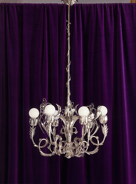 Chandelier, Dagobert Peche (Austrian, St. Michael im Lungau 1887–1923 Mödling bei Wien), Silvered bronze 