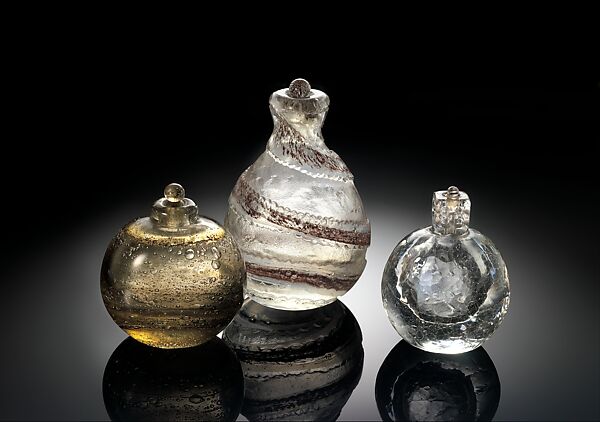 Bottle with Stopper, Maurice Marinot (French, Troyes 1882–1960 Troyes), Glass, French