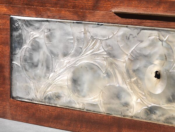 "Monnaie du pape" Coffer, René-Jules Lalique (French, Aÿ 1860–1945 Paris), Glass, silver leaf, amaranth, brass, French