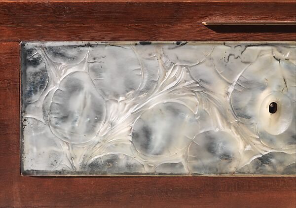 "Monnaie du pape" Coffer, René-Jules Lalique (French, Aÿ 1860–1945 Paris), Glass, silver leaf, amaranth, brass, French