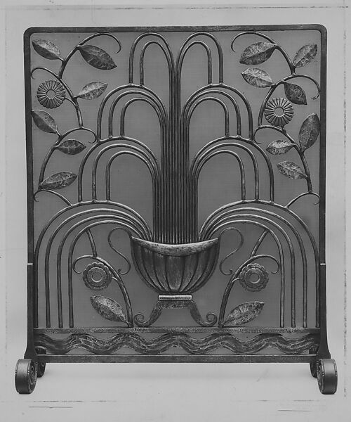 "La Fontaine" ("The Fountain") Fire Screen, Edgar Brandt (French, Paris 1880–1960), Iron, French 