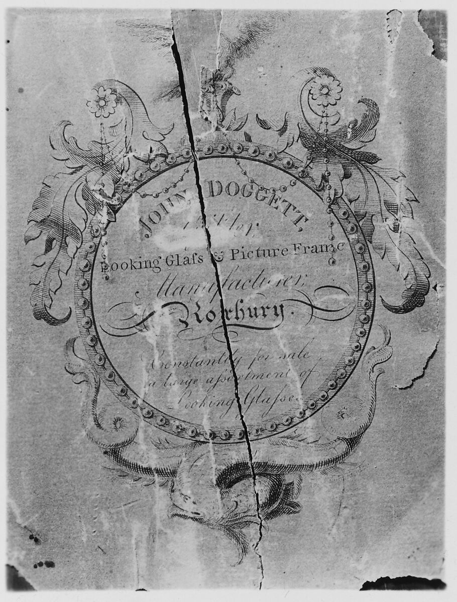 Looking Glass, John Doggett (1780–1857), Gilt gesso, verd antique, wood, American