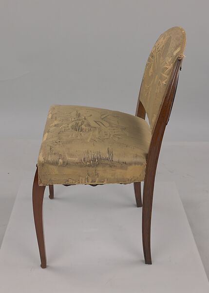 Side chair, Dominique (French), Palissander wood and silk, French
