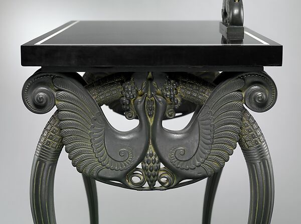 Dressing Table, Armand-Albert Rateau (French, Paris 1882–1938 Paris), Bronze, basalt, mirror glass