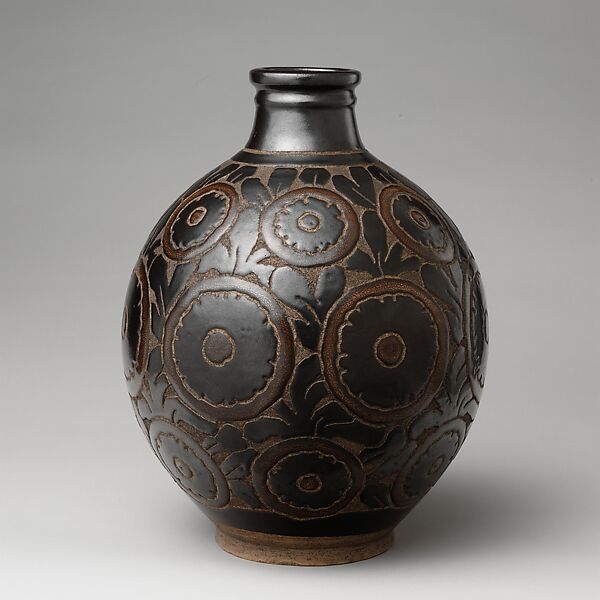 Vase, Emile Lenoble (French, Paris 1875–1939 Choisy le Roi), Glazed stoneware, French 