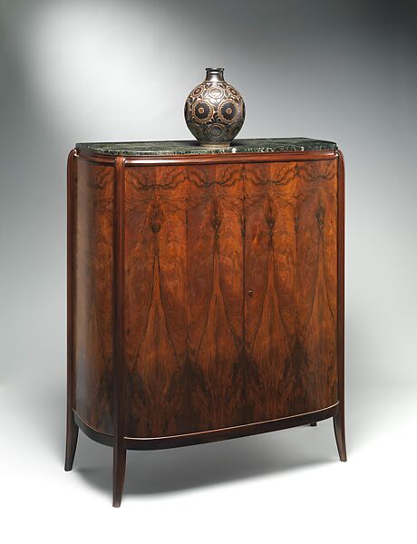 Cabinet, Léon Jallot (French, 1874–1967), Mahogany, palisander, marble