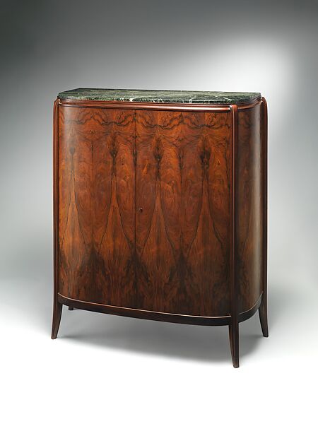 Cabinet, Léon Jallot (French, 1874–1967), Mahogany, palisander, marble 