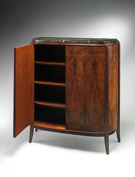 Cabinet, Léon Jallot (French, 1874–1967), Mahogany, palisander, marble