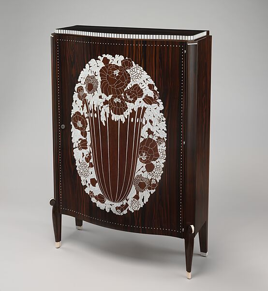 "État" Cabinet, Emile-Jacques Ruhlmann  French, Macassar ebony, amaranth, ivory, oak, lumber-core plywood, poplar, chestnut, mahogany, silvered brass