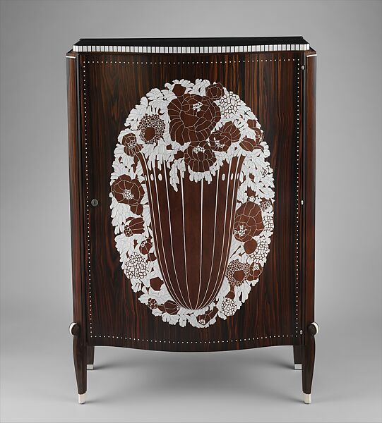"État" Cabinet, Emile-Jacques Ruhlmann (French, Paris 1879–1933 Paris), Macassar ebony, amaranth, ivory, oak, lumber-core plywood, poplar, chestnut, mahogany, silvered brass