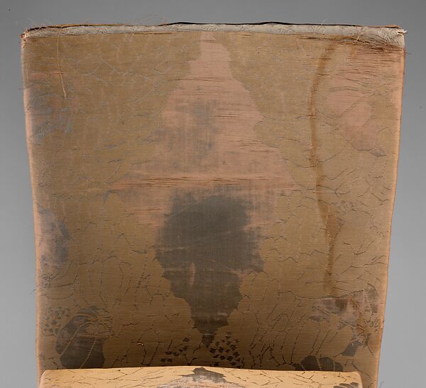 "Drouant" Side Chair, Emile-Jacques Ruhlmann (French, Paris 1879–1933 Paris), Macassar ebony, silvered bronze, modern silk upholstery