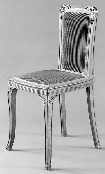Side Chair, Georges de Feure (French, Paris 1868–1943 Paris), Walnut and corduroy 