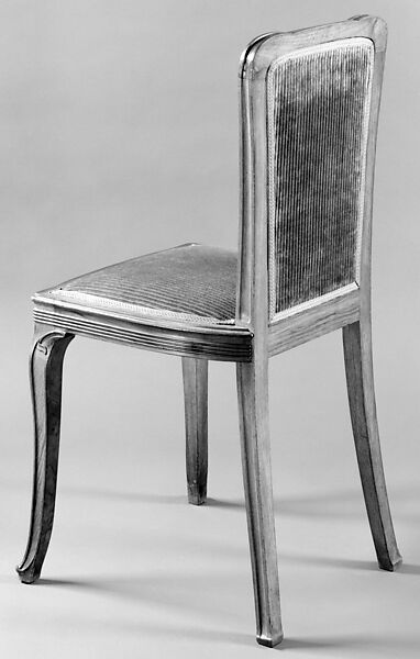 Side Chair, Georges de Feure (French, Paris 1868–1943 Paris), Walnut and corduroy