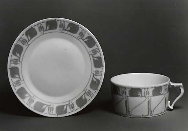 Cup and saucer, Georges de Feure (French, Paris 1868–1943 Paris), Porcelain 