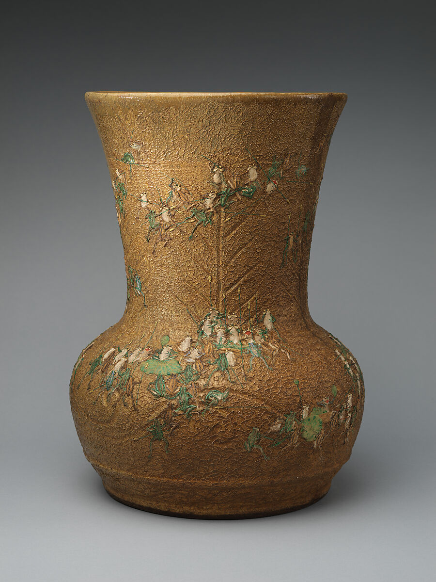Large Jar, Pottery decorated in polychrome enamels (Agano ware), Japan 