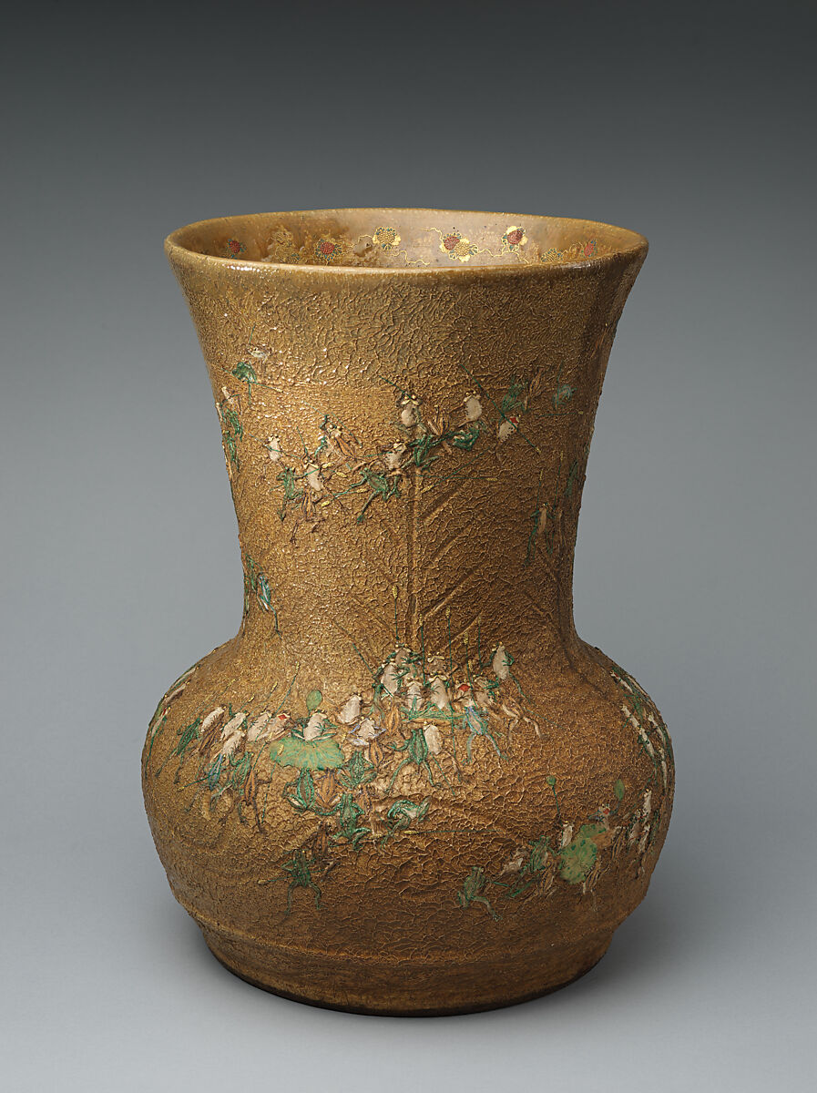 Large Jar, Pottery decorated in polychrome enamels (Agano ware), Japan