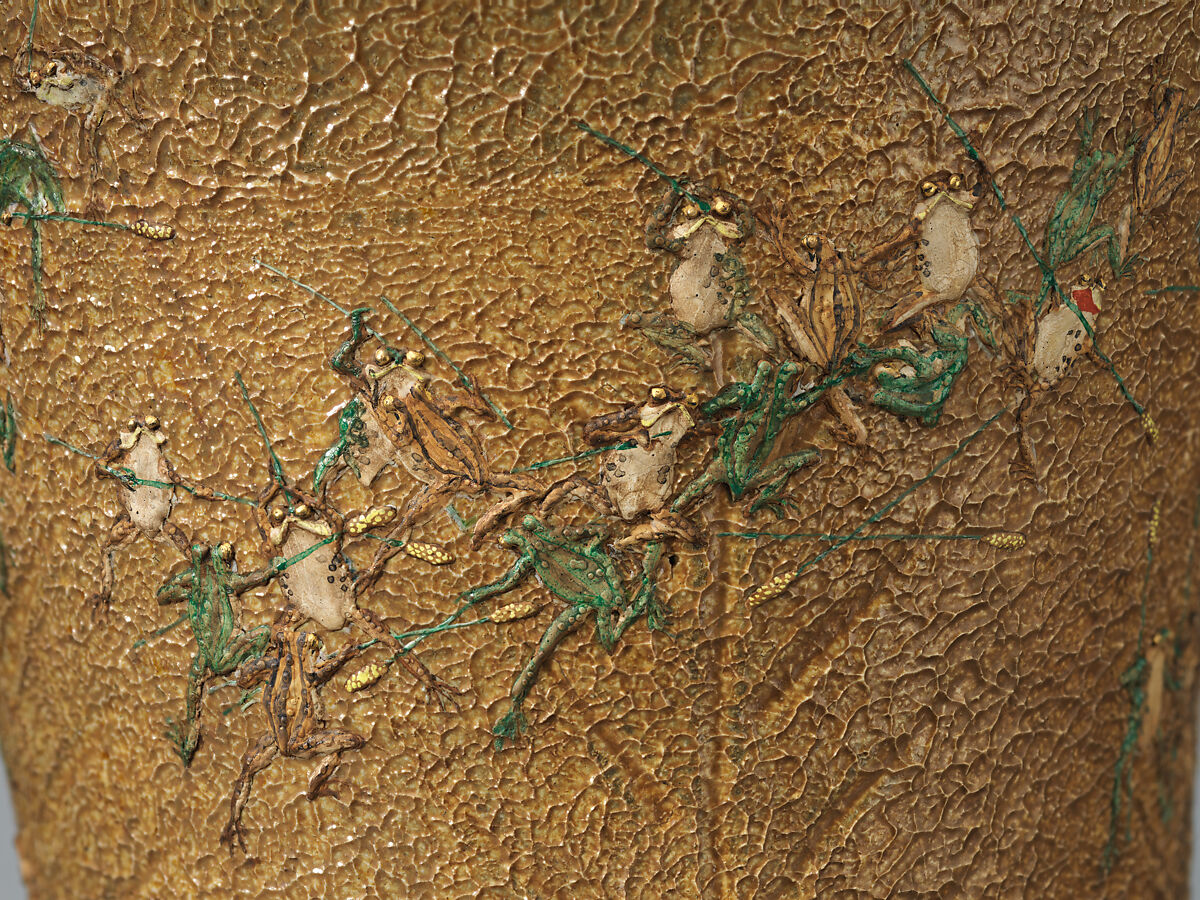 Large Jar, Pottery decorated in polychrome enamels (Agano ware), Japan