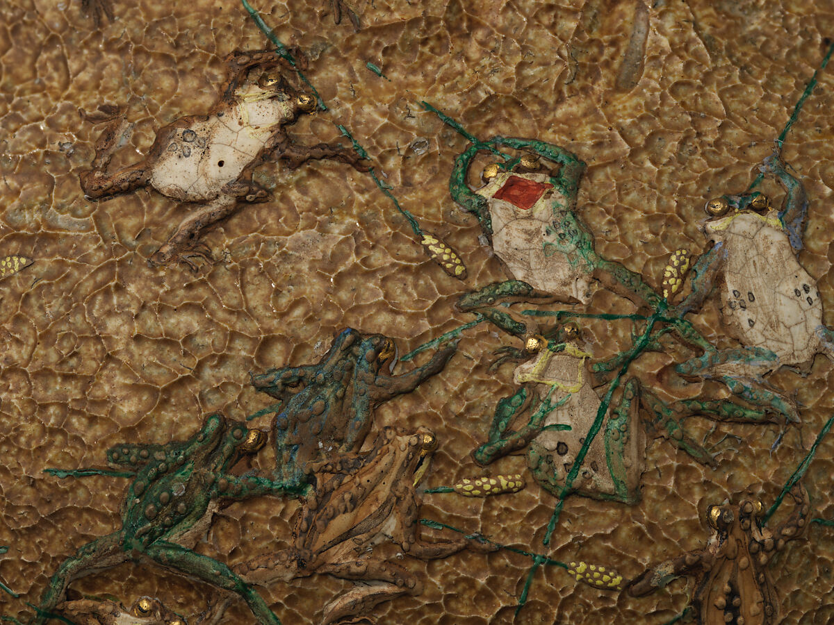 Large Jar, Pottery decorated in polychrome enamels (Agano ware), Japan