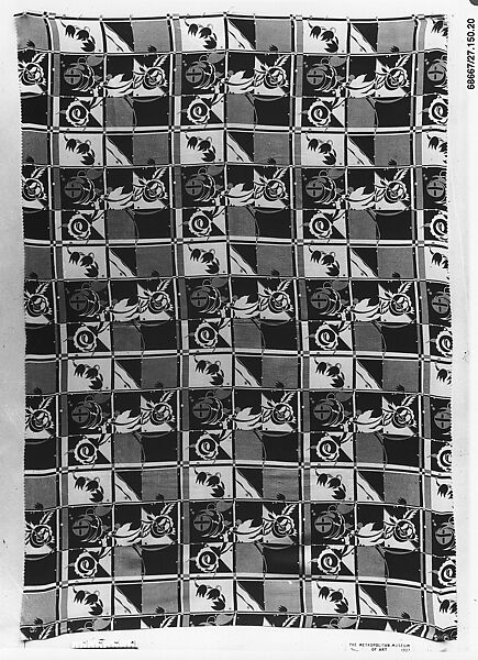 "Americana Print: Checquers" Textile, Katharine Sturges (American, Chicago, Illinois 1890–1979 New York), Silk 