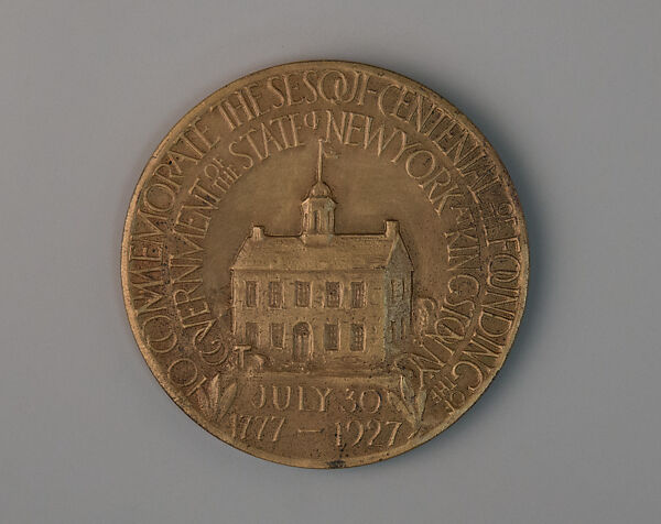 Founding of the New York State Government, 1777, Charles Keck (American, New York 1875–1951 New York), Bronze, dull gold patina