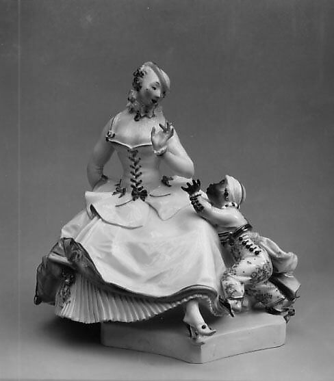 Statuette group, Paul Scheurich (American German, New York 1883–1945 Brandenburg), Porcelain 