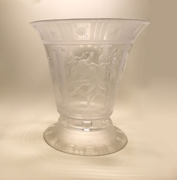 Vase, Simon Gate (Swedish, Södra Fägeläs 1883–1945 Orrefors), Glass 