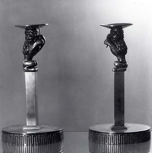 Candlestick, Anna Petrus (Swedish, 1886–1949), Pewter 