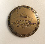 Frederic Ives Award of the Optical Society of America, Georg John Lober (American, 1892–1961), Bronze