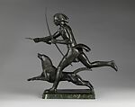 Indian Hunter and His Dog, Paul Manship (American, St. Paul, Minnesota 1885–1966 New York), Bronze