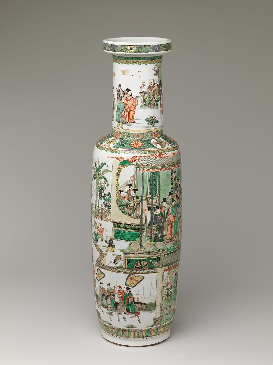 Vase with Birthday Reception for General Guo Ziyi, Porcelain painted with overglaze enamels, China