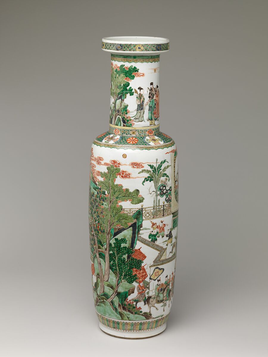 Vase with Birthday Reception for General Guo Ziyi, Porcelain painted with overglaze enamels, China