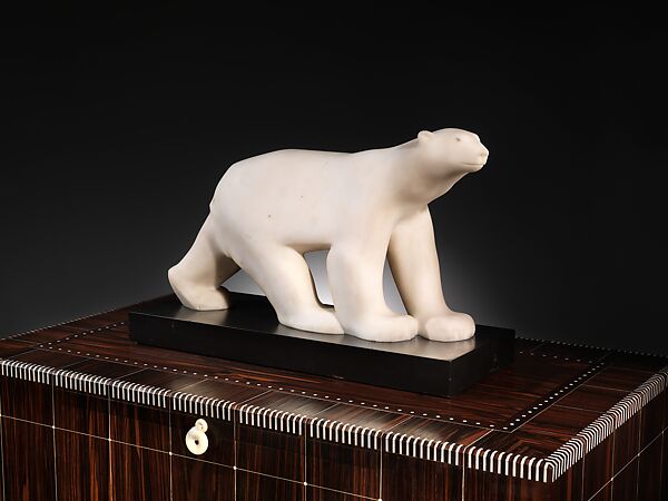Polar Bear, François Pompon (French, Saulieu 1855–1933 Paris), Marble on marble base