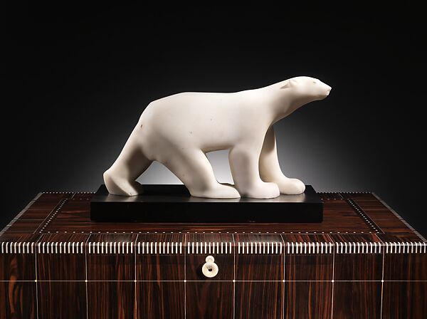 Polar Bear, François Pompon (French, Saulieu 1855–1933 Paris), Marble on marble base