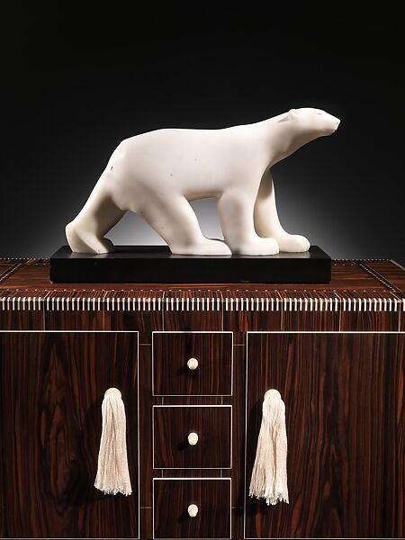 Polar Bear, François Pompon (French, Saulieu 1855–1933 Paris), Marble on marble base