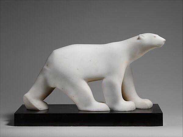 Polar Bear, François Pompon (French, Saulieu 1855–1933 Paris), Marble on marble base 