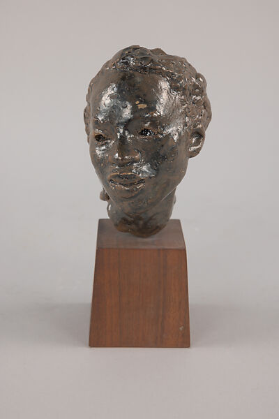 Head of a Negress: "Rachel", Anne Goldthwaite (American, Montgomery, Alabama 1869–1944 New York), Terracotta, glazed 