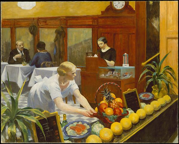Tables for Ladies, Edward Hopper (American, Nyack, New York 1882–1967 New York), Oil on canvas 
