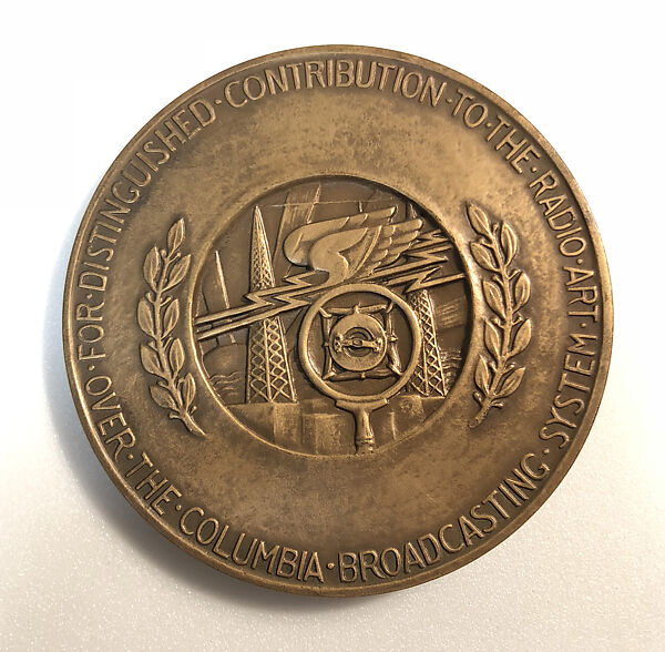 Columbia Broadcasting System award for distinguished contributions to art, Gaetano Cecere (American, New York 1894–1985 Stamford, Connecticut), Bronze