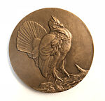 Hunter and Dog and Ruffed Grouse, Laura Gardin Fraser (American, 1889–1966), Bronze