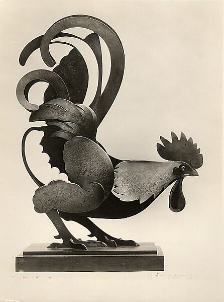 A Cock, Pablo Gargallo (Spanish, Maella 1881–1934 Reus), Wrought iron, Spanish 