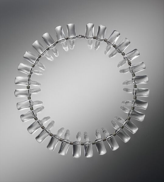 "Perruches" (Parakeets) Necklace, René-Jules Lalique (French, Aÿ 1860–1945 Paris), Glass, silver, French 