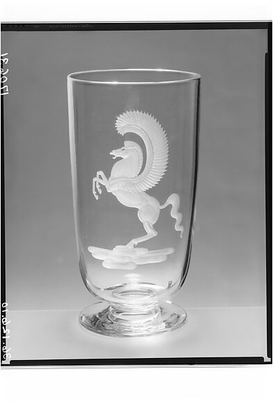 "Pegasus" Vase, Sidney Biehler Waugh (American, Amherst, Massachusetts 1904–1963 New York), Glass