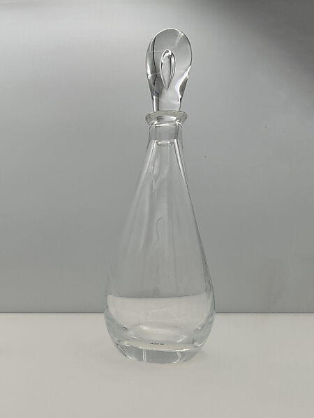 Decanter with stopper, Samuel L. Ayres (American, Dedham, Massachusetts 1913–1997 Lawrence, Massachusetts
), Crystal glass 