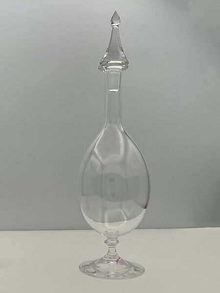 Decanter with stopper, Corning Glass Works, Steuben Division (Corning, New York), Crystal glass 