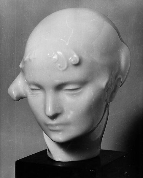 Head of a girl, Carl Paul Jennewein (American (born Germany) 1890–1978), Porcelain 