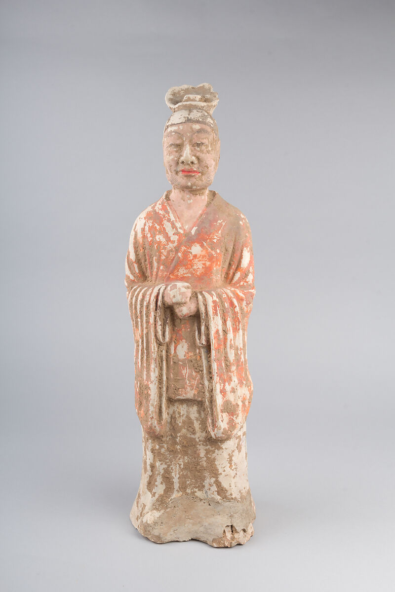 Civil official, Earthenware with pigment, China 