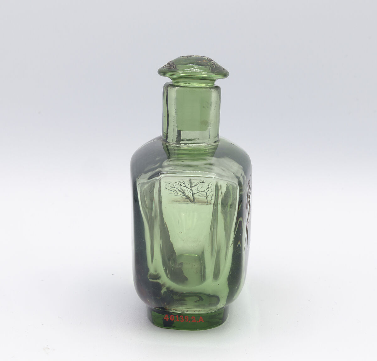 Bottle with stopper, Emile Gallé (French, Nancy 1846–1904 Nancy), Glass