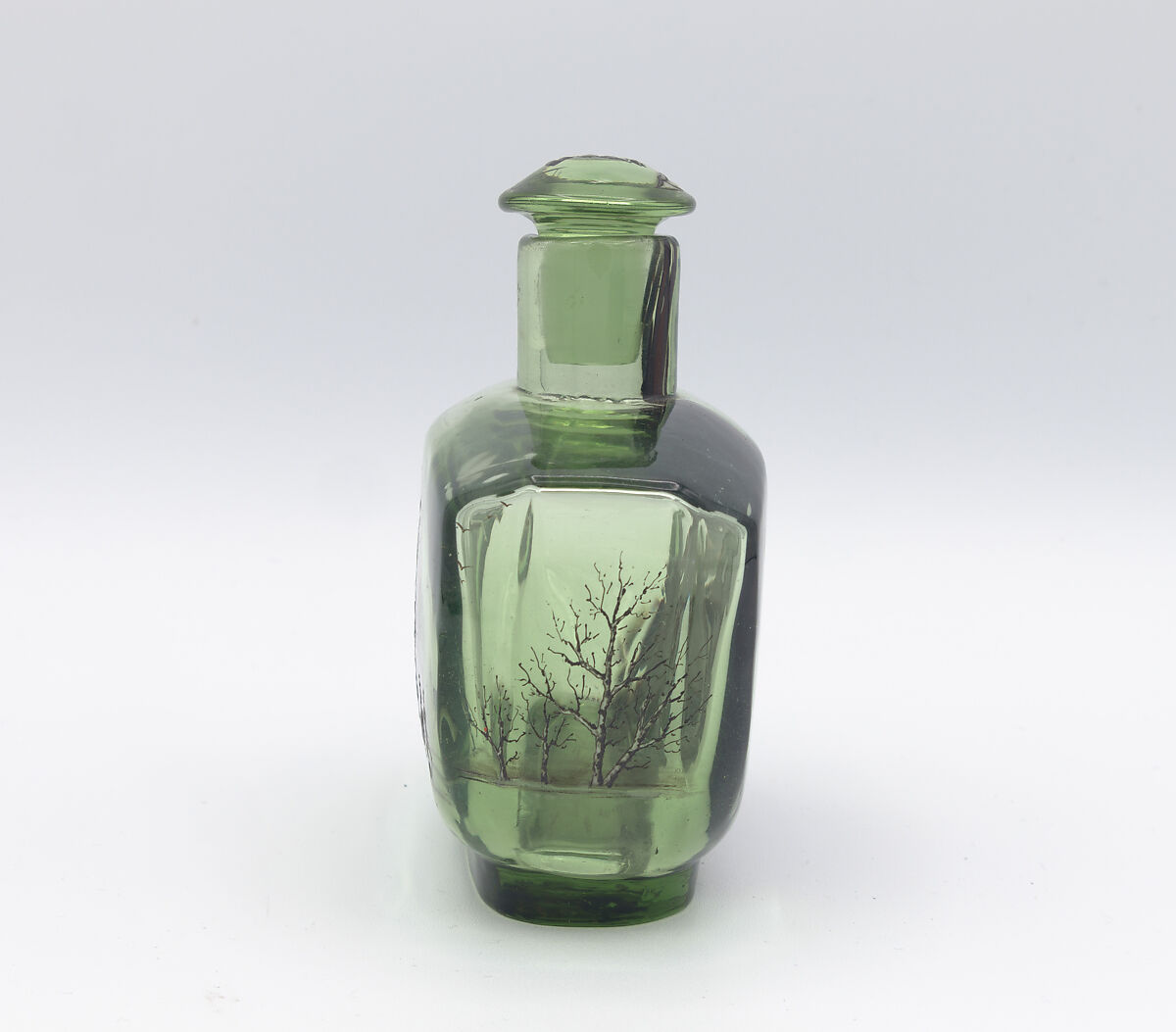 Bottle with stopper, Emile Gallé (French, Nancy 1846–1904 Nancy), Glass