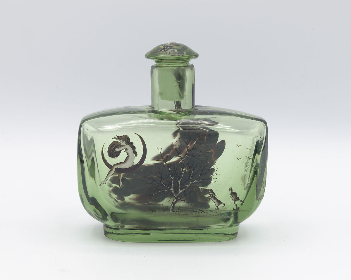 Bottle with stopper, Emile Gallé (French, Nancy 1846–1904 Nancy), Glass 