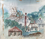 After Church, Evangeline Chapman Cozzens (American, 1895–1979), Watercolor over traces of graphite on paper